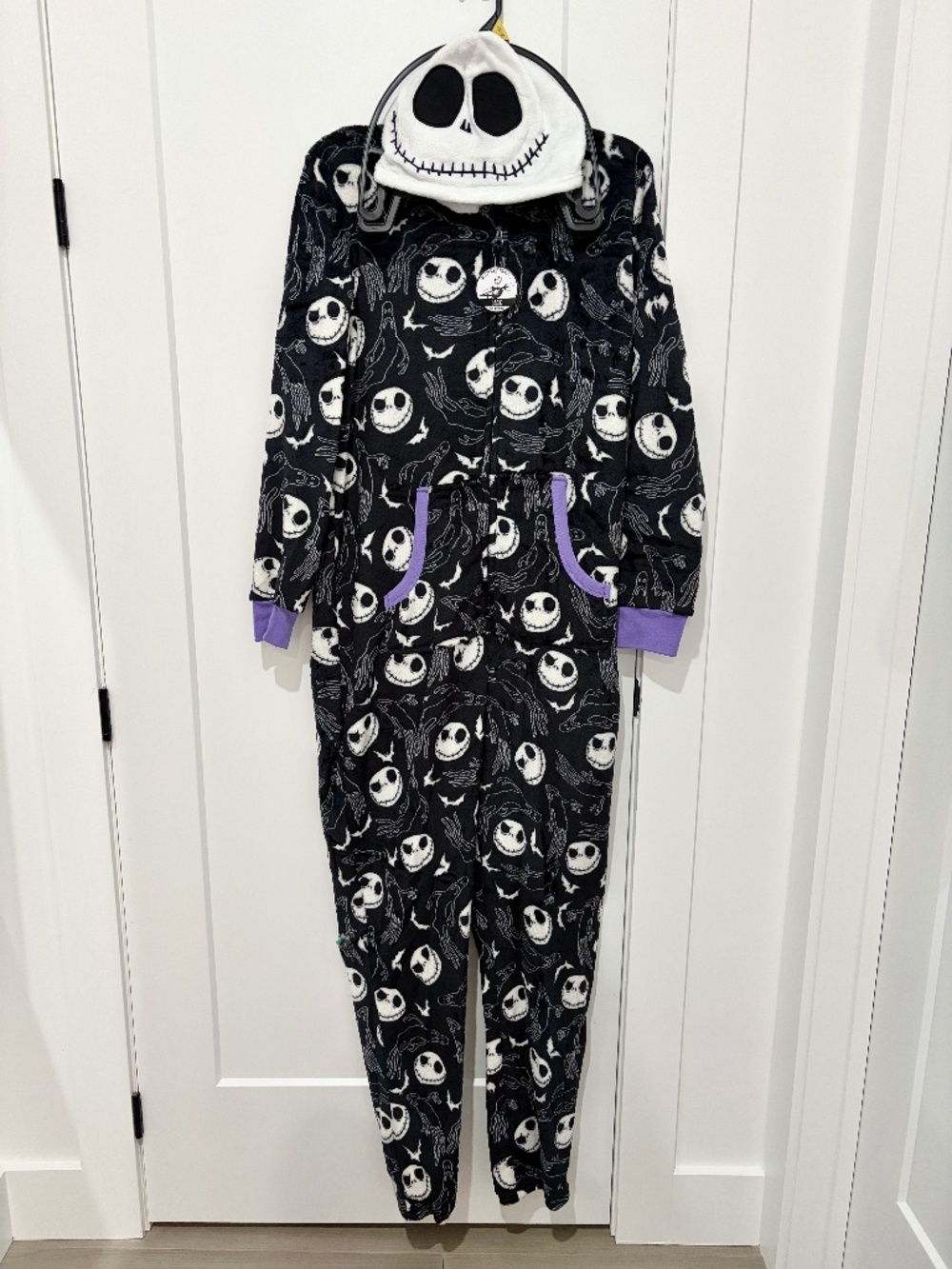Disney Nightmare Before Christmas, Womens, Jack Skellington, Fleece, Onesie, L